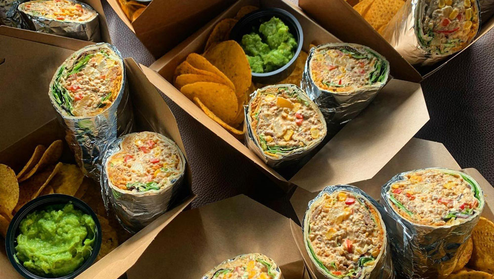Burritos i take away lådor