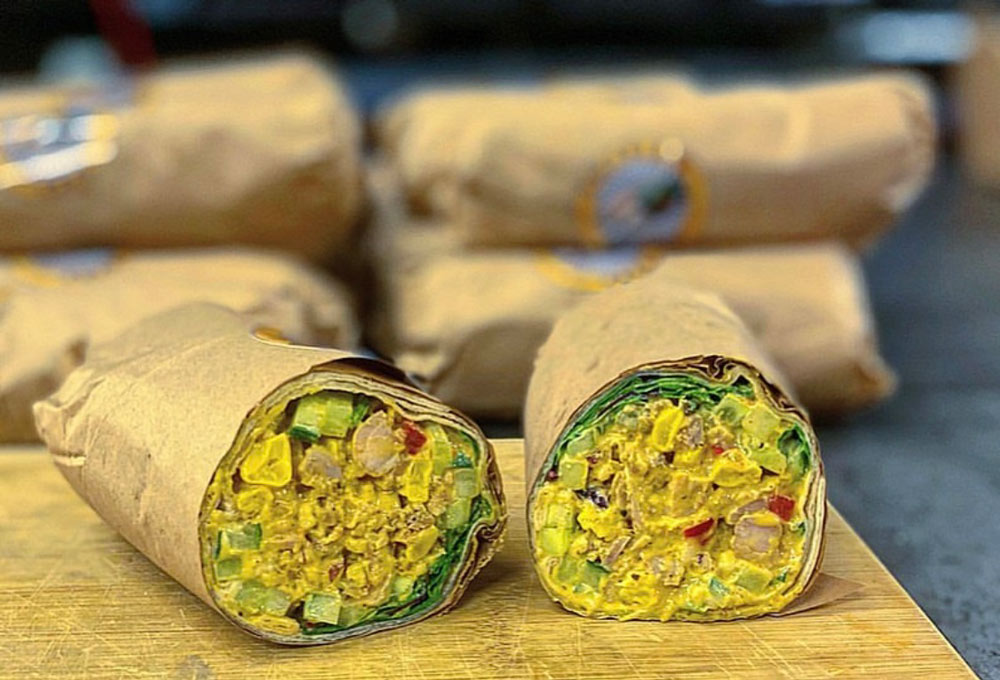 Chicken mango wrap