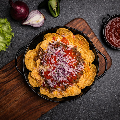 Nachotallrik med nötfärs